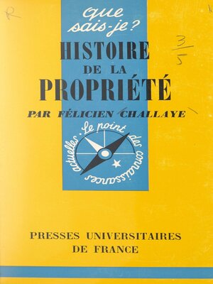 cover image of Histoire de la propriété